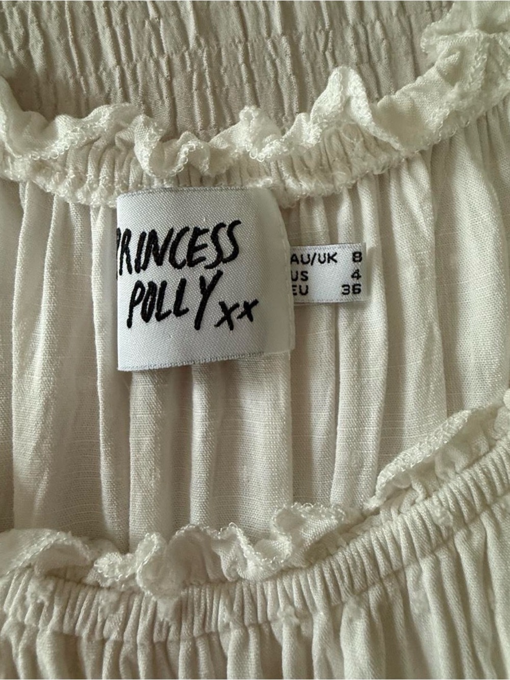 Princess Polly Ivory Ruffle Romper - Picture 4 of 5